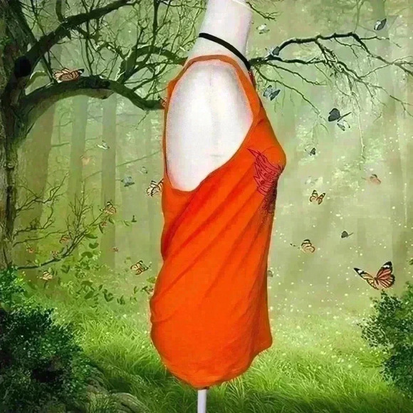 Harley-Davidson Orange Racerback Gem Tank - Picture 5 of 8